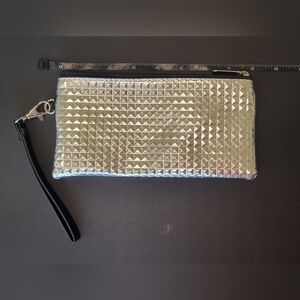 Silver pattern wristlet, unbranded